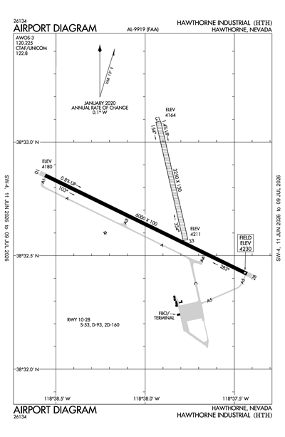 HAWTHORNE INDUSTRIAL - Airport Diagram