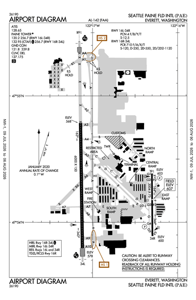 SEATTLE PAINE FLD INTL - Airport Diagram
