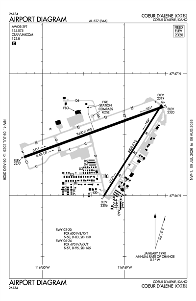 COEUR D'ALENE - Airport Diagram