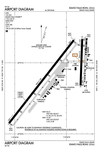 IDAHO FALLS RGNL - Airport Diagram