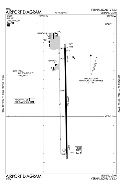 VERNAL RGNL - Airport Diagram