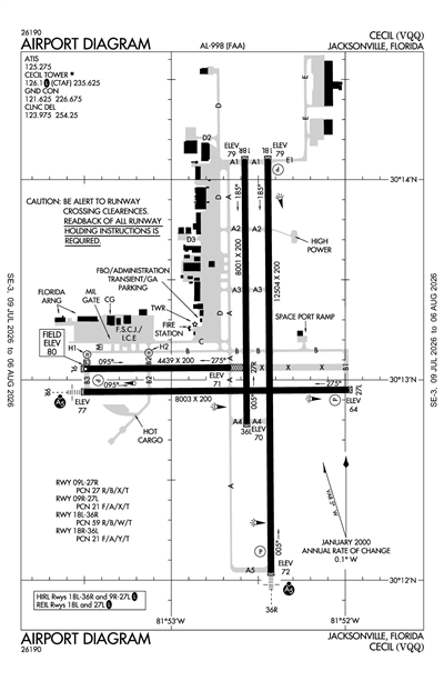 CECIL - Airport Diagram
