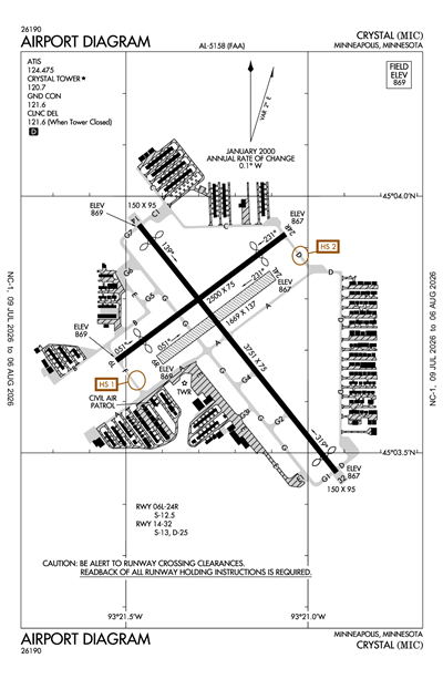 CRYSTAL - Airport Diagram