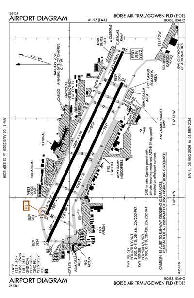 BOISE AIR TRML/GOWEN FLD - Airport Diagram