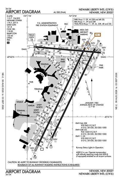 NEWARK LIBERTY INTL - Airport Diagram