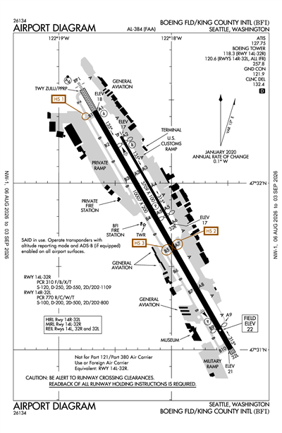 BOEING FLD/KING COUNTY INTL - Airport Diagram