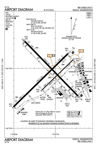 TRI-CITIES - Airport Diagram