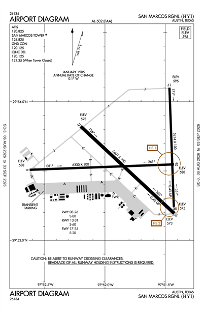 SAN MARCOS RGNL - Airport Diagram