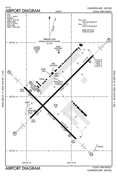 CANNON AFB - Airport Diagram