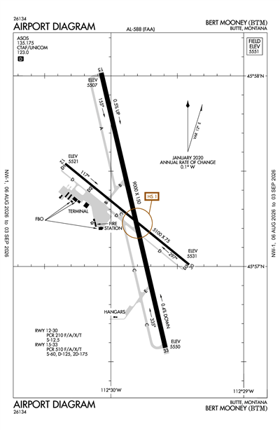BERT MOONEY - Airport Diagram