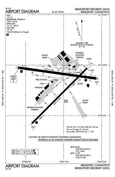 BRIDGEPORT/SIKORSKY - Airport Diagram