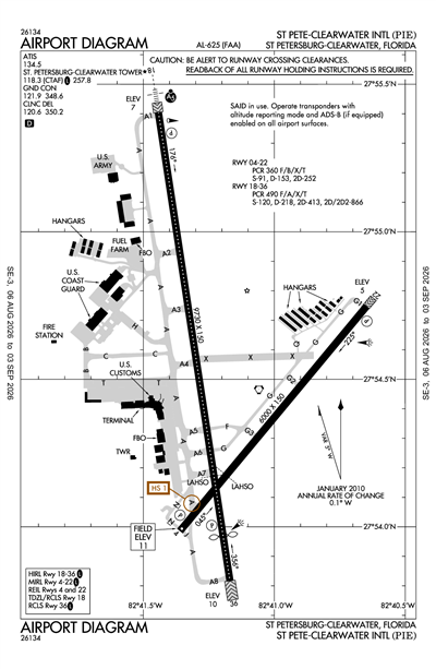 ST PETE-CLEARWATER INTL - Airport Diagram