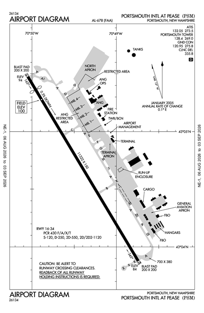 PORTSMOUTH INTL AT PEASE - Airport Diagram