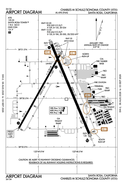 CHARLES M SCHULZ/SONOMA COUNTY - Airport Diagram