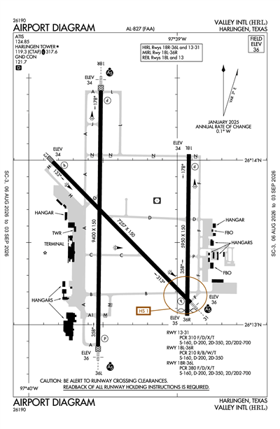 VALLEY INTL - Airport Diagram