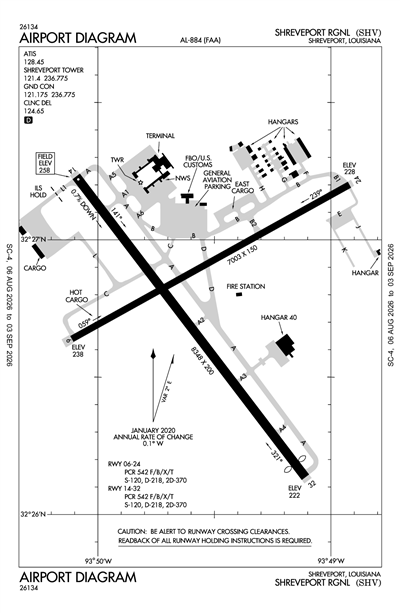 SHREVEPORT RGNL - Airport Diagram