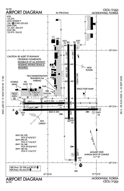 CECIL - Airport Diagram