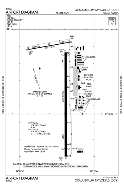 OCALA INTL-JIM TAYLOR FLD - Airport Diagram