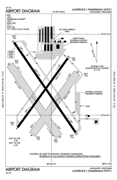 LAWRENCE J TIMMERMAN - Airport Diagram