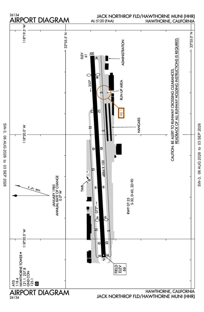 JACK NORTHROP FLD/HAWTHORNE MUNI - Airport Diagram