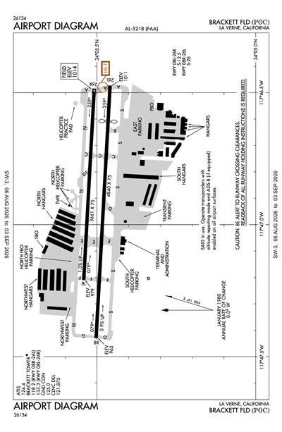 BRACKETT FLD - Airport Diagram