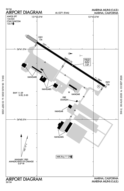 MARINA MUNI - Airport Diagram