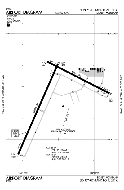 SIDNEY-RICHLAND RGNL - Airport Diagram