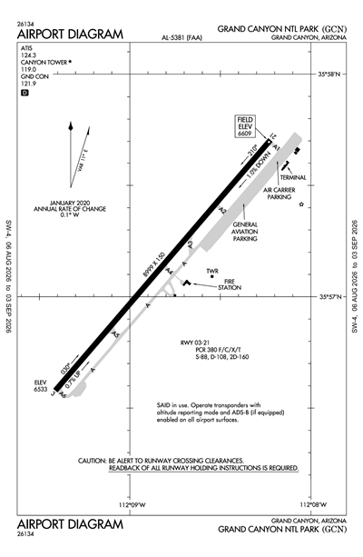 GRAND CANYON NTL PARK - Airport Diagram