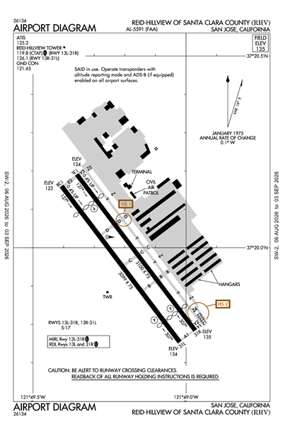 REID-HILLVIEW OF SANTA CLARA COUNTY - Airport Diagram
