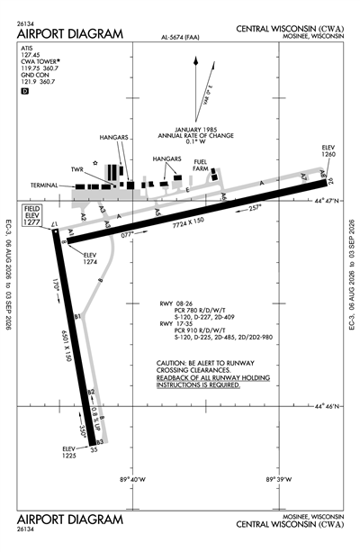 CENTRAL WISCONSIN - Airport Diagram