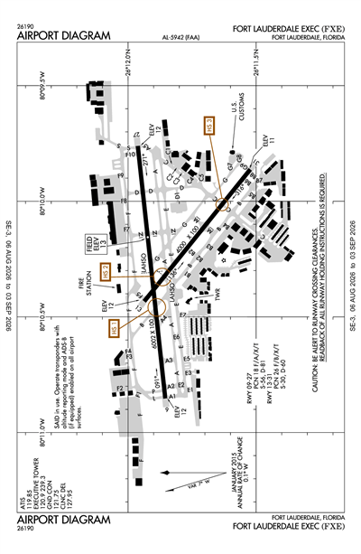 FORT LAUDERDALE EXEC - Airport Diagram