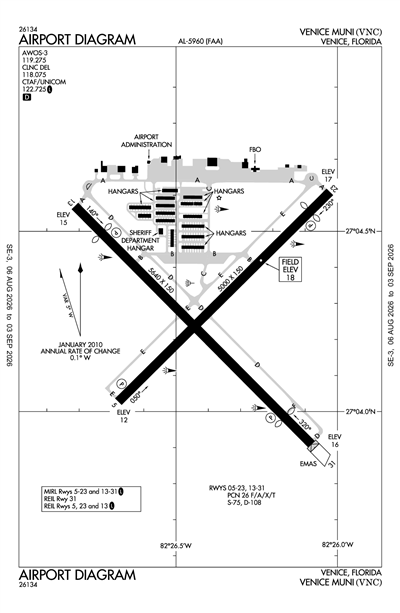VENICE MUNI - Airport Diagram