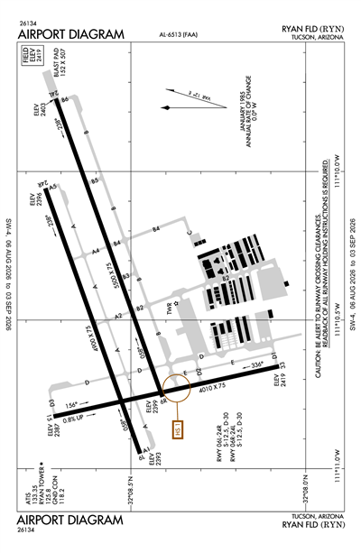 RYAN FLD - Airport Diagram
