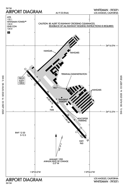 WHITEMAN - Airport Diagram