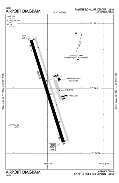 FAYETTE RGNL AIR CENTER - Airport Diagram