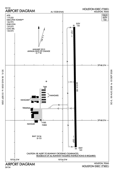HOUSTON EXEC - Airport Diagram