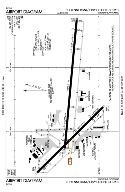CHEYENNE RGNL/JERRY OLSON FLD - Airport Diagram