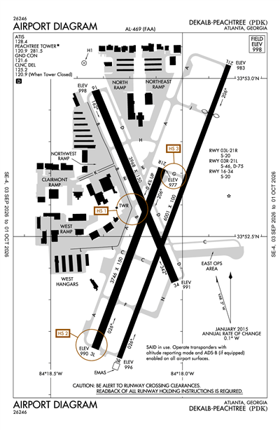 DEKALB-PEACHTREE - Airport Diagram