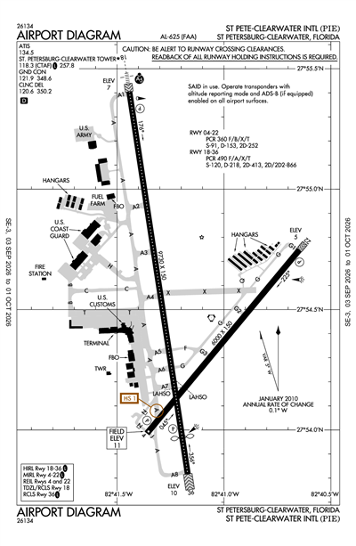 ST PETE-CLEARWATER INTL - Airport Diagram