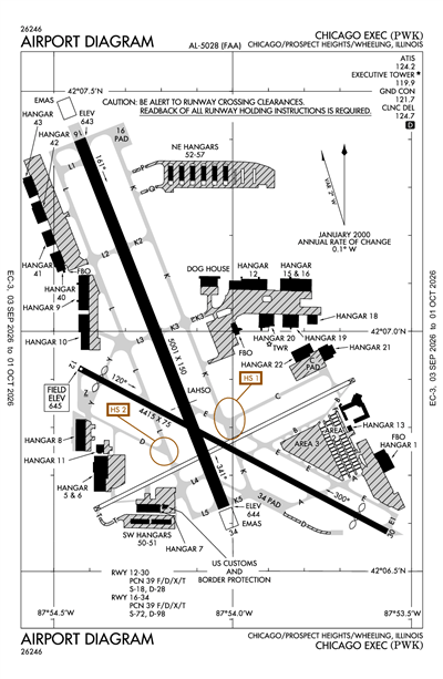 CHICAGO EXEC - Airport Diagram