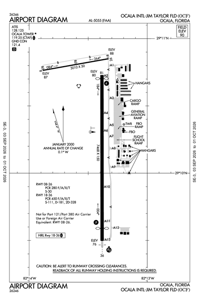 OCALA INTL-JIM TAYLOR FLD - Airport Diagram
