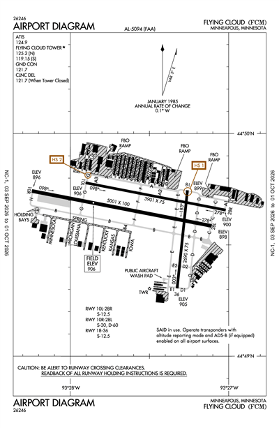 FLYING CLOUD - Airport Diagram