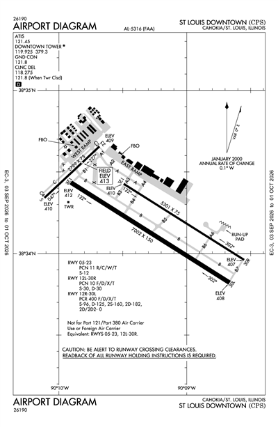 ST LOUIS DOWNTOWN - Airport Diagram