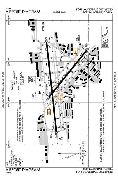 FORT LAUDERDALE EXEC - Airport Diagram