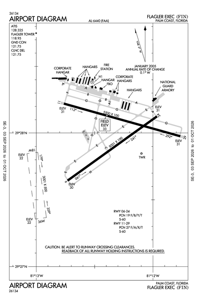 FLAGLER EXEC - Airport Diagram