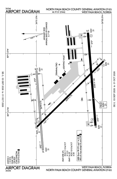 NORTH PALM BEACH COUNTY GENERAL AVIATION - Airport Diagram