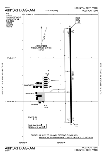 HOUSTON EXEC - Airport Diagram