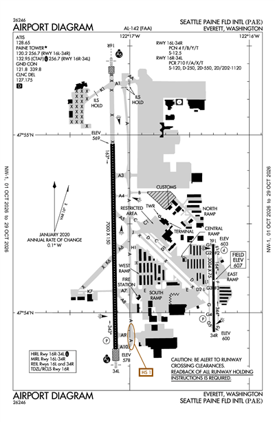 SEATTLE PAINE FLD INTL - Airport Diagram