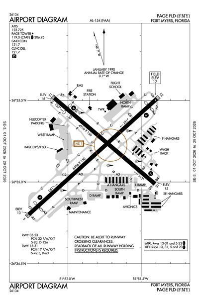 PAGE FLD - Airport Diagram