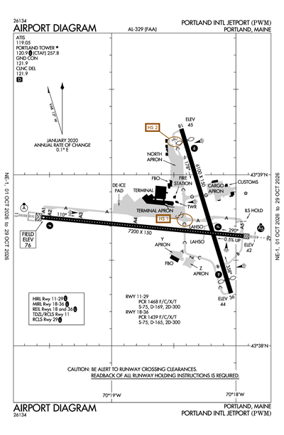 PORTLAND INTL JETPORT - Airport Diagram